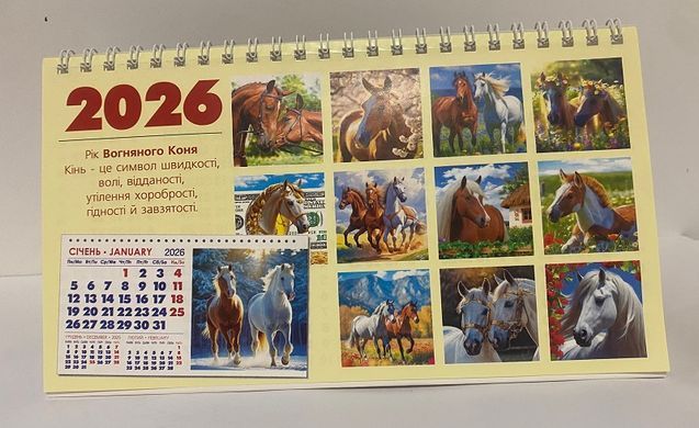 Календар настільний будиночок на 2026 рік 21х12,5см Символ року Долар (0118018) фото