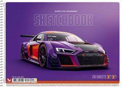 Альбом для малювання, спiраль, 20арк, 120г/м2, УФ лак, Школярик PB-SC-020-8051 (1311123) фото