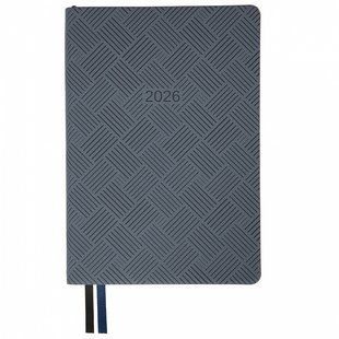 Ежедневник датированный 2026год А5 мягкий 368 страниц Leo Planner Urban..серый 252692 (252692) фото