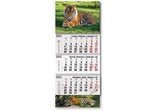 Квартальный календарь на 3 пружины 2022 год Тигр на отдыхе (011818) фото