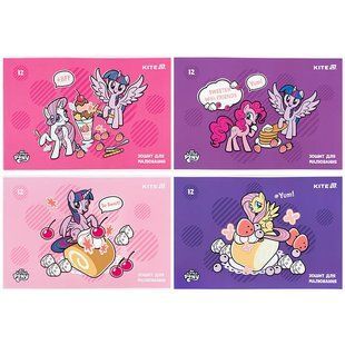 Альбом для рисования, 12 листов 100г/м2, софт тач + УФ лак, LP25-241 KITE (1311152) фото