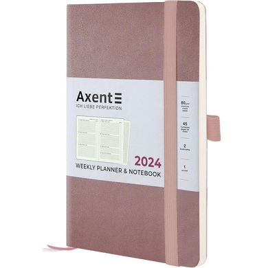 Еженедельник датированный 2024 125х195мм, Axent Partner Soft Earth Colors розовый 8519-24-03 (8519-24-03) фото