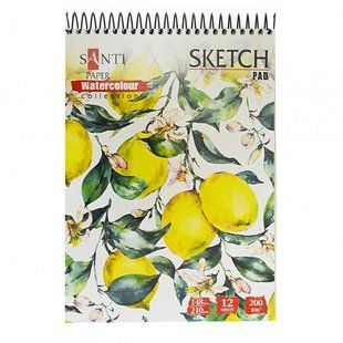 Альбом для акварелі на спіралі зверху A5 "Paper Watercolour Collection" 12арк, 742605 (742605) фото