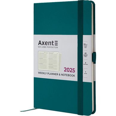 Щотижневик датований 2025 рік 128х195 мм Partner Strong Axent малахітовий 8505-25-31 (68571) фото