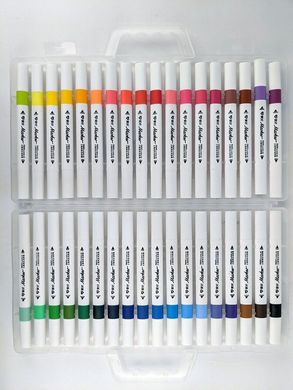 Набор скетч маркеров 36 цветов трехгранные двусторонние, PM515-36 Aihao (PM515-36) фото