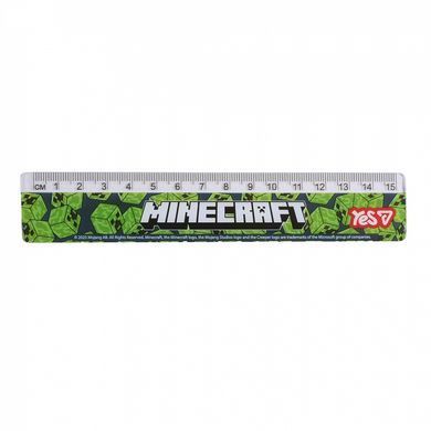 Линейка детская пластиковая 15 см Minecraft YES 370692 (370692) фото