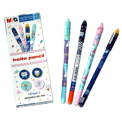 Ручка гелевая "самостираюча" Hello Pencil, 0,5мм синяя AKPB1476 (AKPB1476) фото