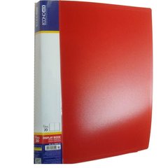 Папка с 20 файлами А4 E30602-03, красная (E30602-03) фото
