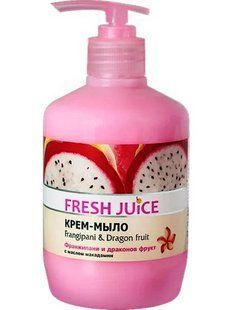 Крем -мыло FRESH JUICE 460 г з дозатором франжипани + драконов фрукт (150152) фото