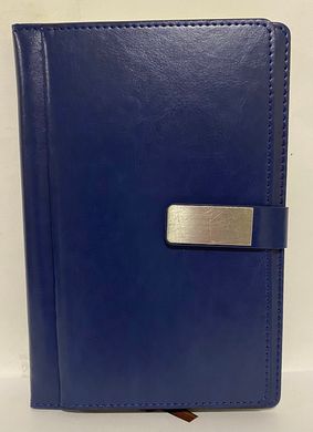 Щоденник недатований А5 шкірзам на магніті з візитницею синій 19901 (0115205) фото