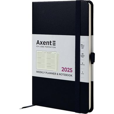 Еженедельник датированый 2025 год 128х195 мм Partner Strong Axent черный 8505-25-01 (68567) фото