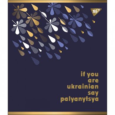 Тетрадь школьная 24 листа А5 клетка YES Palyanytsya мат. ВДЛ+ УФ-спл+Pantone Gold 766846 (766846) фото