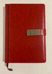 Щоденник недатований А5 шкірзам на магніті з візитницею червоний 19901 (01152052) фото