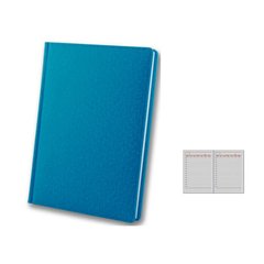 Ежедневник недатированный А5 176 листов Cambric ЗВ-43 голубой линия (011585a) фото