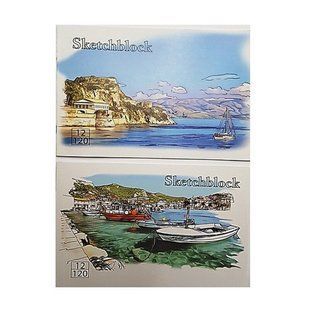 Альбом для малювання на скобі 12 арк. 120 г/м A4 АА4212 "МОРЕ" (131104b) фото