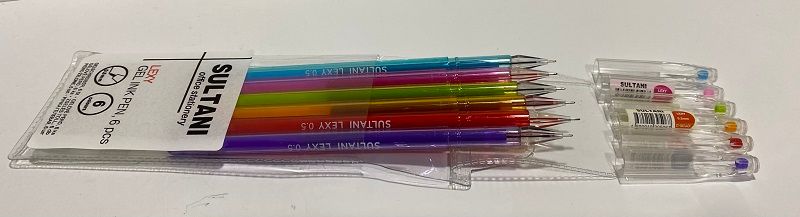 Набір ручок гелевих 6 кольорів ST-5507-6 Sultani (ST-5507-6) фото