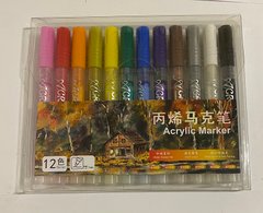 Набір акрилових маркерів 12 кольорів MКВ-043024-12 Aodemei (131785) фото