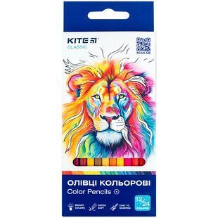 Карандаши цветные двухсторонние 12/24 цвета форма корпуса - шестигранная К-054 (1315124) фото