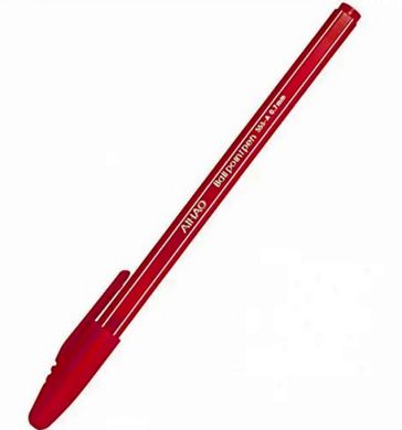 Ручка кулькова 555А "RADAR" непрозорий пластик, червона /50/ (030107) фото