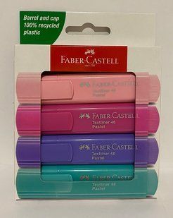 Набор пастельных текстовых маркеров 4 штуки 254654 Faber-Castell (254654) фото