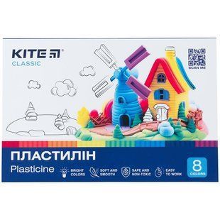Пластилин 8 цветов 160 грамм Kite Classic К-082 (1324010) фото