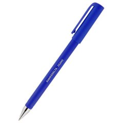 Ручка гелевая DG2042 прорезиненная, синяя (33117) фото