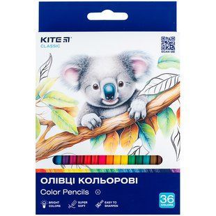 Карандаши цветные шестигранные Kite Classic K-057, 36 цветов (135103) фото