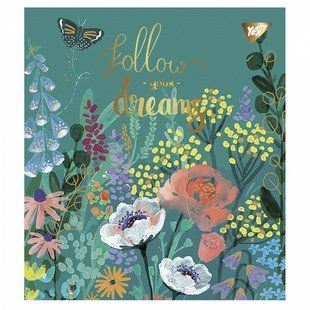 Зошит шкільний 48 аркушів А5 клітинка YES Follow your dreams мат. ВДЛ+ УФ-виб+Pantone Gold 766872 (766872) фото