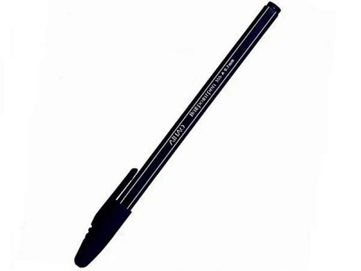 Ручка кулькова 555А "RADAR" непрозорий пластик, чорна /50/ (030106) фото