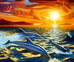 Картина по номерам 40х50 см OTG6138 Дельфины (6138) фото