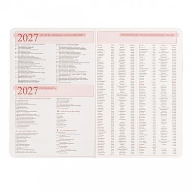 Ежедневник датированный 2027год 12х20 см мягкий 352 страниц Leo Planner Glory,розовый 252719 (202796) фото