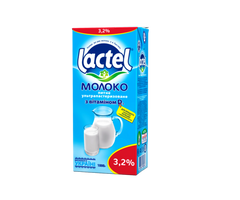 Молоко Lactel 3,2 % 1000гр/12/ (370406) фото