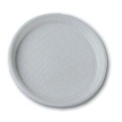 Тарелка столовая пластиковая d = 17см белая (100 штук ) (150204) фото