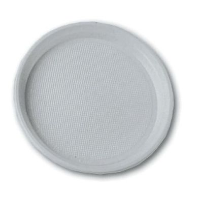 Тарілка столова пласт. d=17см біла (100шт) 11080 (150204) фото