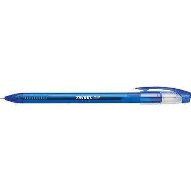 Ручка гелева Trigel UX-130-02, прозора, синя (36598) фото