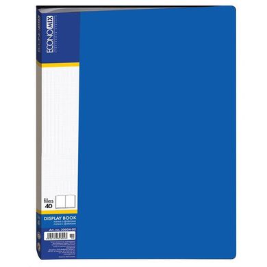 Папка з 40 файлами А4 Е30604-02, синя, зелена (Е30604-02) фото