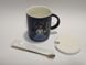 Чашка керамічна Дівчина, 420мл + зол. ложка, кришка, 515 (131016) фото 3