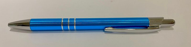 Ручка масл автомат металевий корпус Vinson Premier 0.7 мм ,блакитний корпус (7631блакт) фото