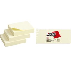 Блок бумаги с клейким слоем 50x40мм,100л, 3 шт пастель желтый, 2311-01-А (07914) фото