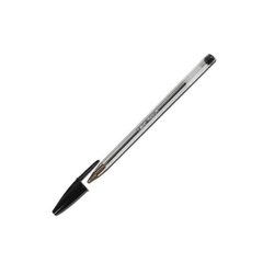 Ручка шариковая BIC "Кристал", прозрачная черная /50/ (030138) фото