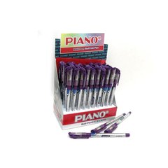 Ручка кулькова з грипом РТ-195-С, непрозора Piano, фіолетова /50/ (0301501) фото