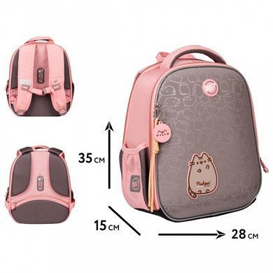 Рюкзак шкільний ортопедичний 35х28х15см YES Н-100 Pusheen Fatty 559851+сумка у подарунок (559851) фото